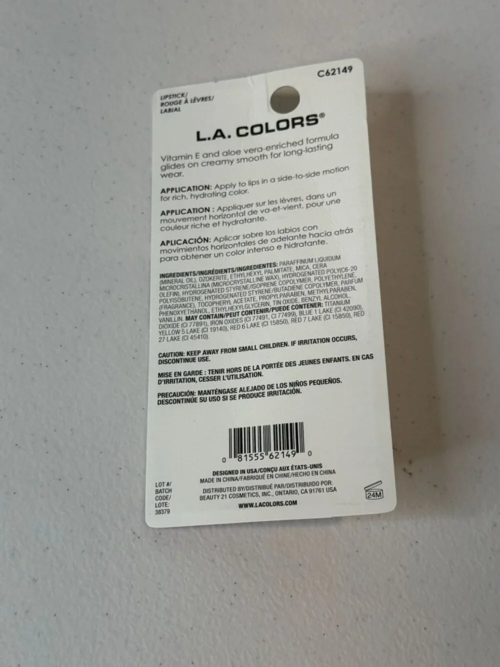 LA Colors Hydrating Lipstick Dusty Rose C62149